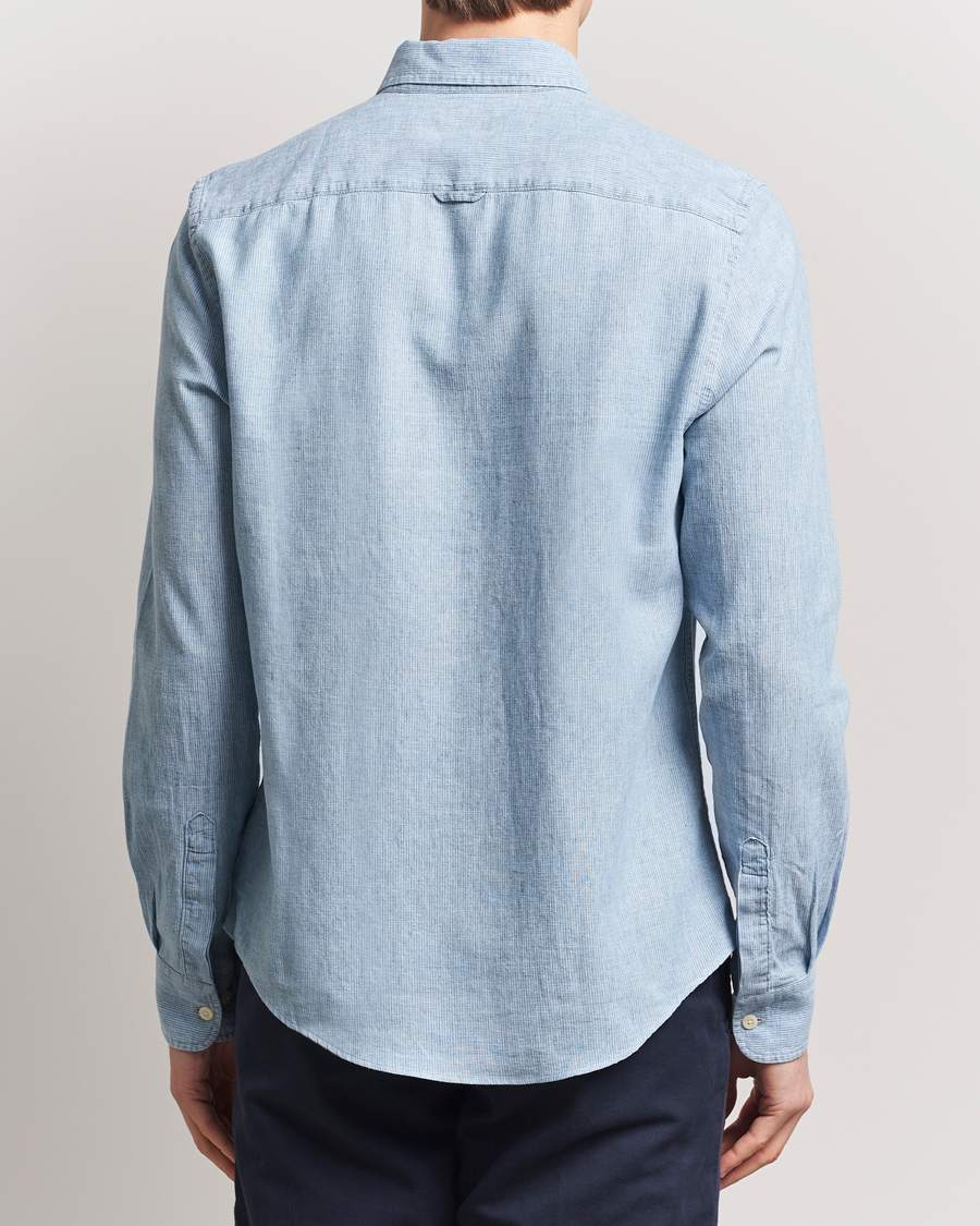 Herren | Hemden | Morris | Linen Indigo Shirt Light Blue