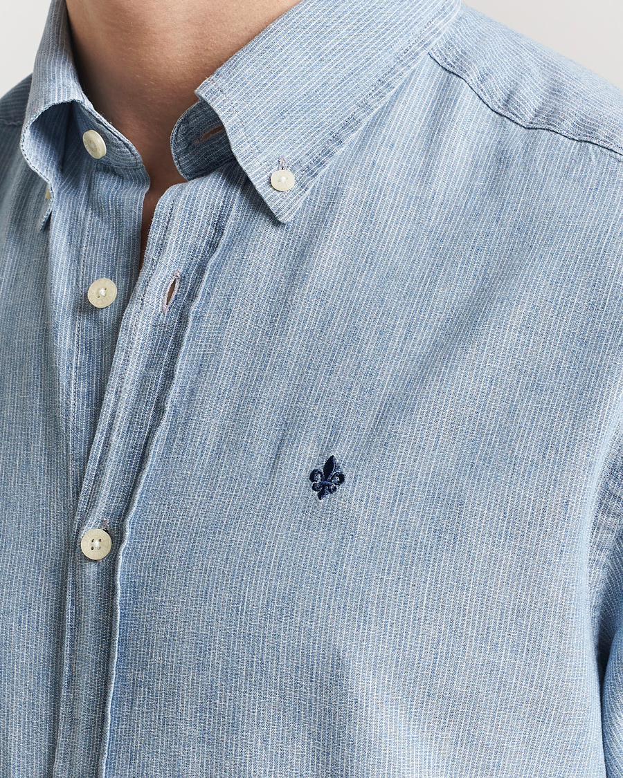 Herren | Hemden | Morris | Linen Indigo Shirt Light Blue
