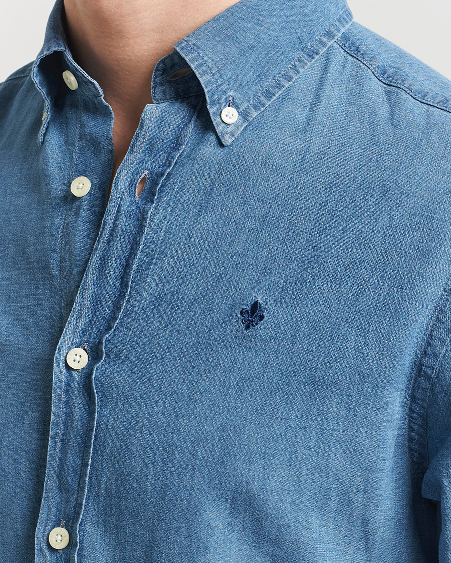 Herren | Hemden | Morris | Linen Indigo Shirt Dark Blue