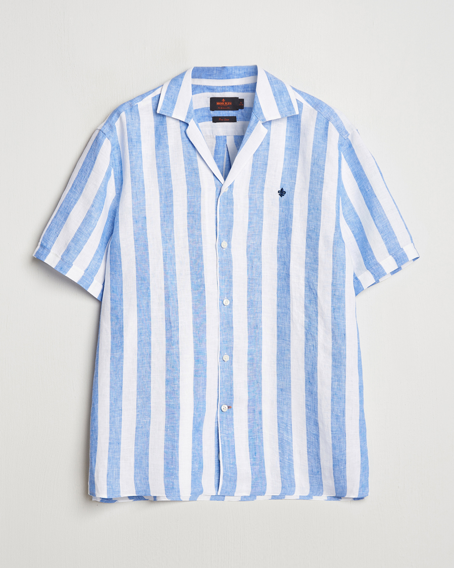 Herren | Hemden | Morris | Resort Linen Shirt Blue