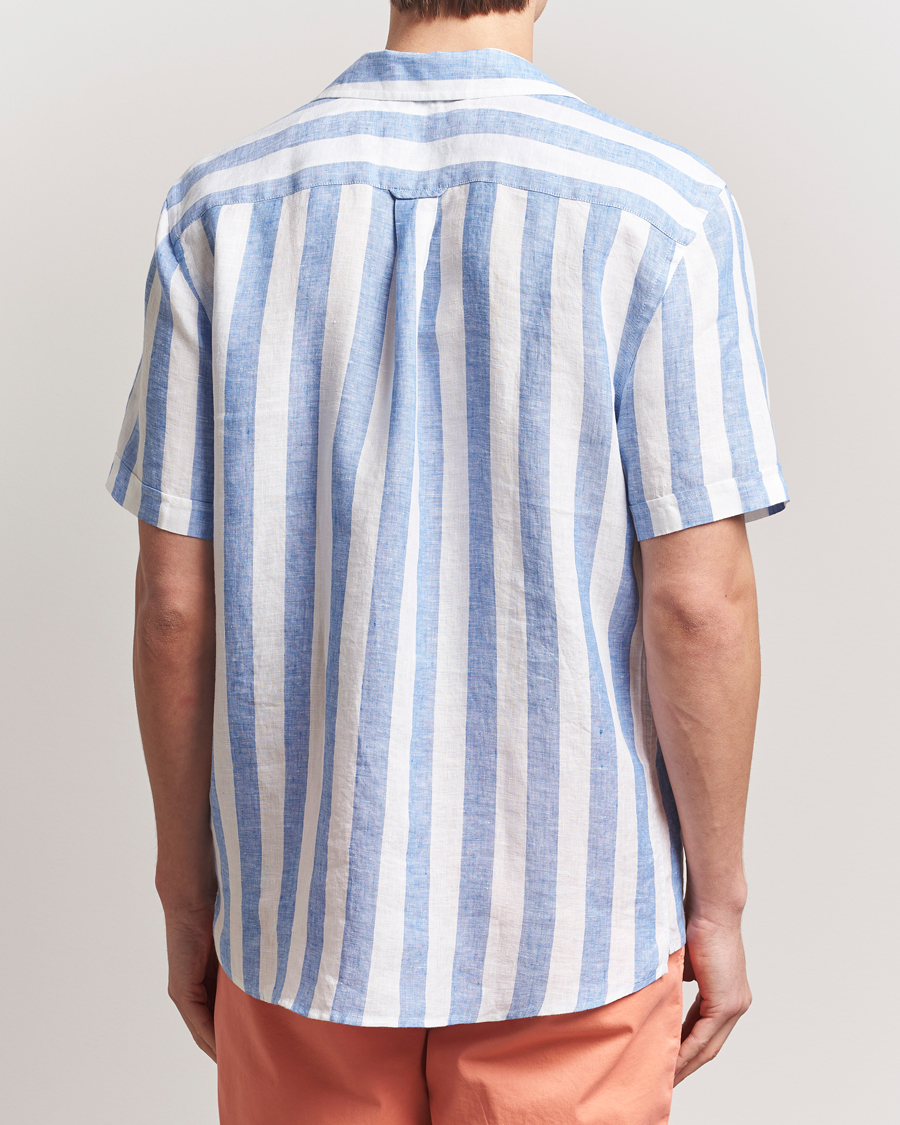 Herren | Hemden | Morris | Resort Linen Shirt Blue