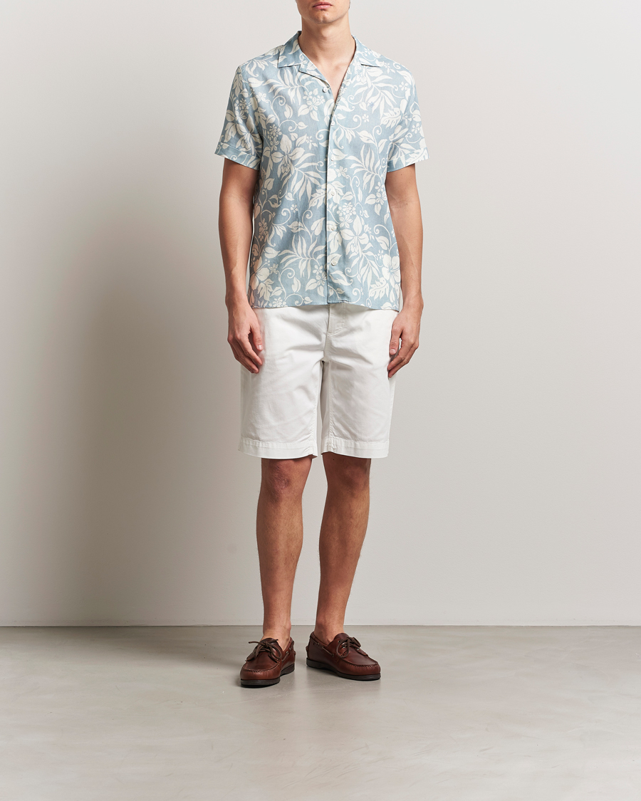 Herren | Hemden | Morris | Tropical Short Sleeve Shirt Blue