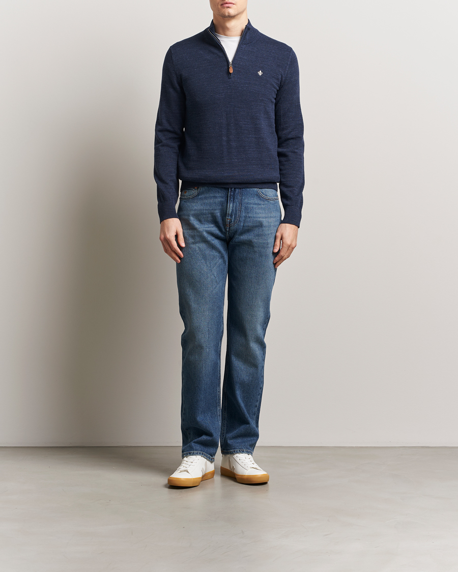 Herren | Pullover | Morris | Randall Half Zip Dark Blue