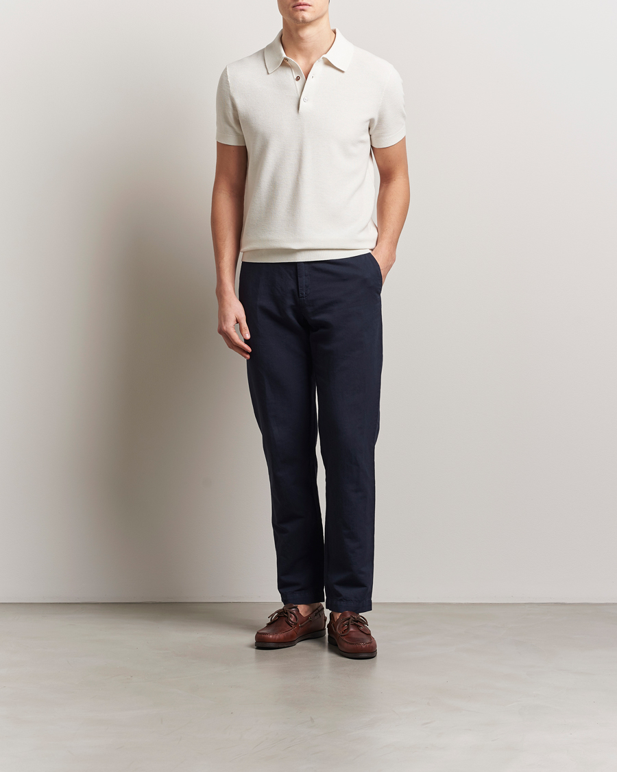 Herren | Poloshirts | Morris | Walter Knitted Polo Off White
