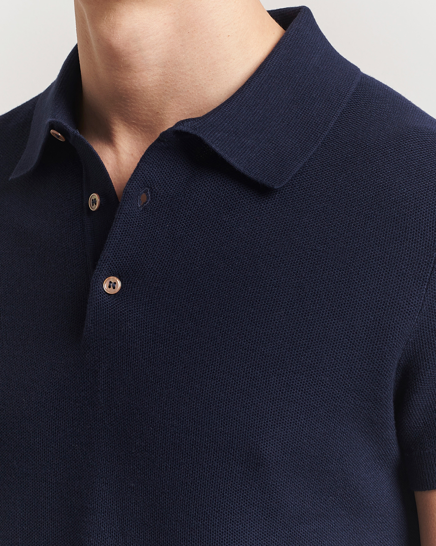 Herren | Poloshirts | Morris | Walter Knitted Polo Navy