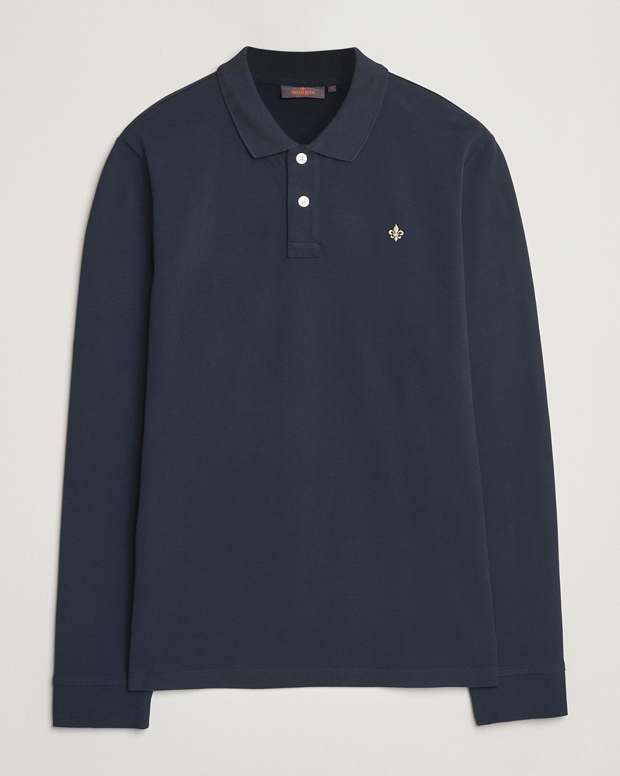 Herren | Pullover | Morris | Camden Long Sleeve Pique Dark Blue