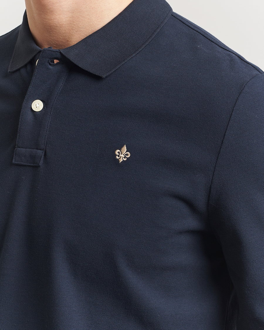 Herren | Pullover | Morris | Camden Long Sleeve Pique Dark Blue