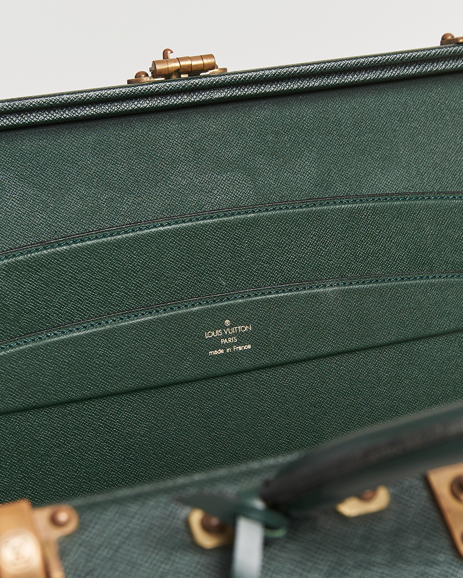 Herren | Louis Vuitton Pre-Owned Diplomat Briefcase Taiga Green | Louis Vuitton Pre-Owned | Diplomat Briefcase Taiga Green
