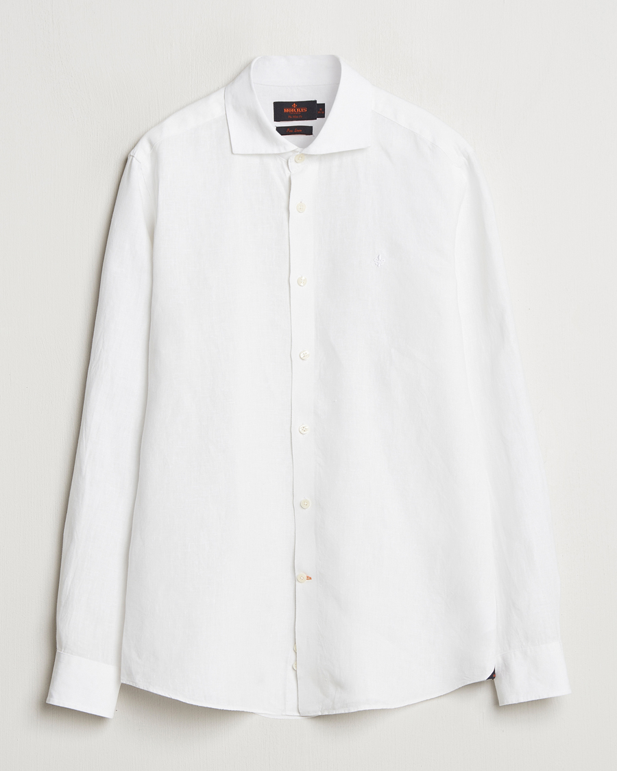 Herren | Hemden | Morris | Slim Fit Linen Shirt White