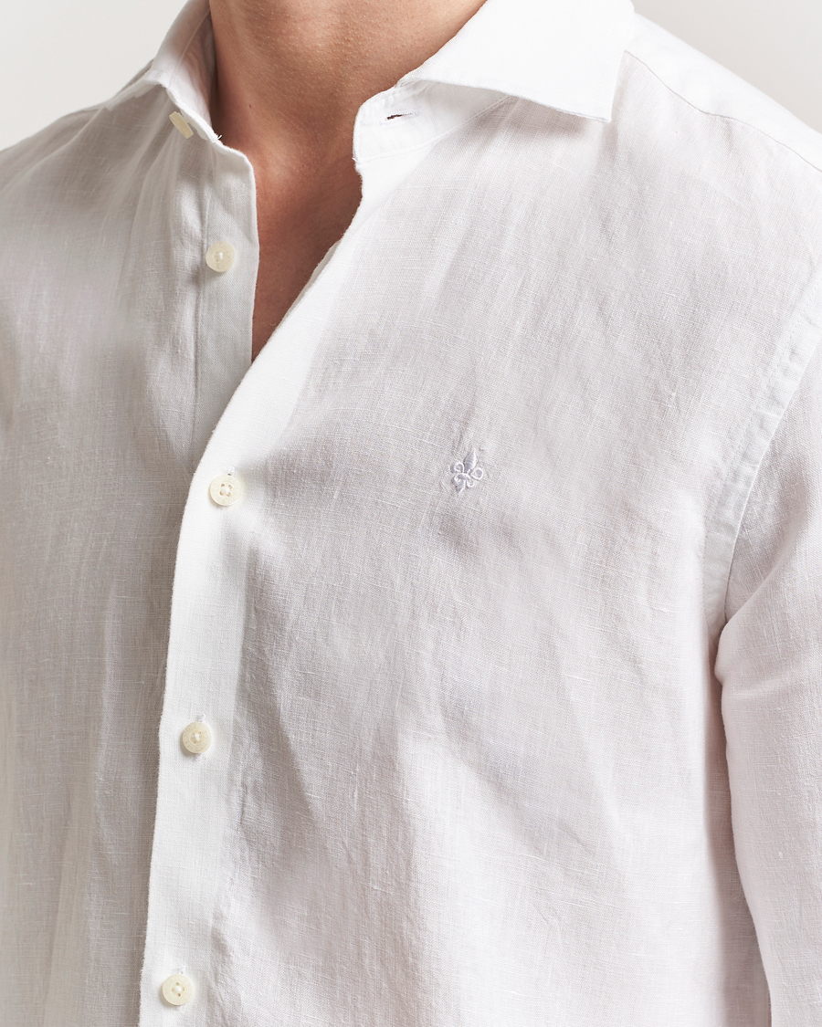 Herren | Hemden | Morris | Slim Fit Linen Shirt White