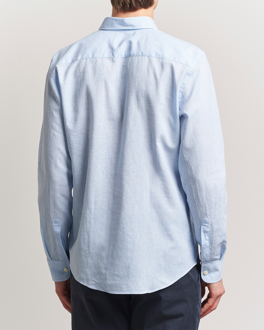 Herren | Hemden | Morris | Linen Checked Shirt Blue