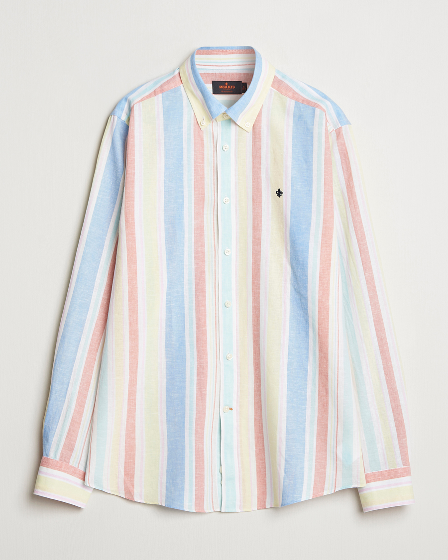 Herren | Hemden | Morris | Happy Linen Striped Shirt Yellow