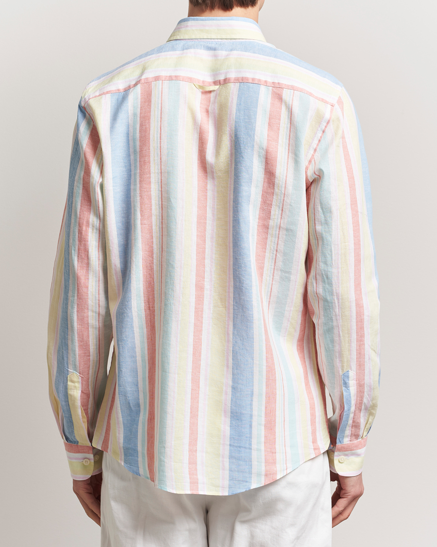 Herren | Hemden | Morris | Happy Linen Striped Shirt Yellow