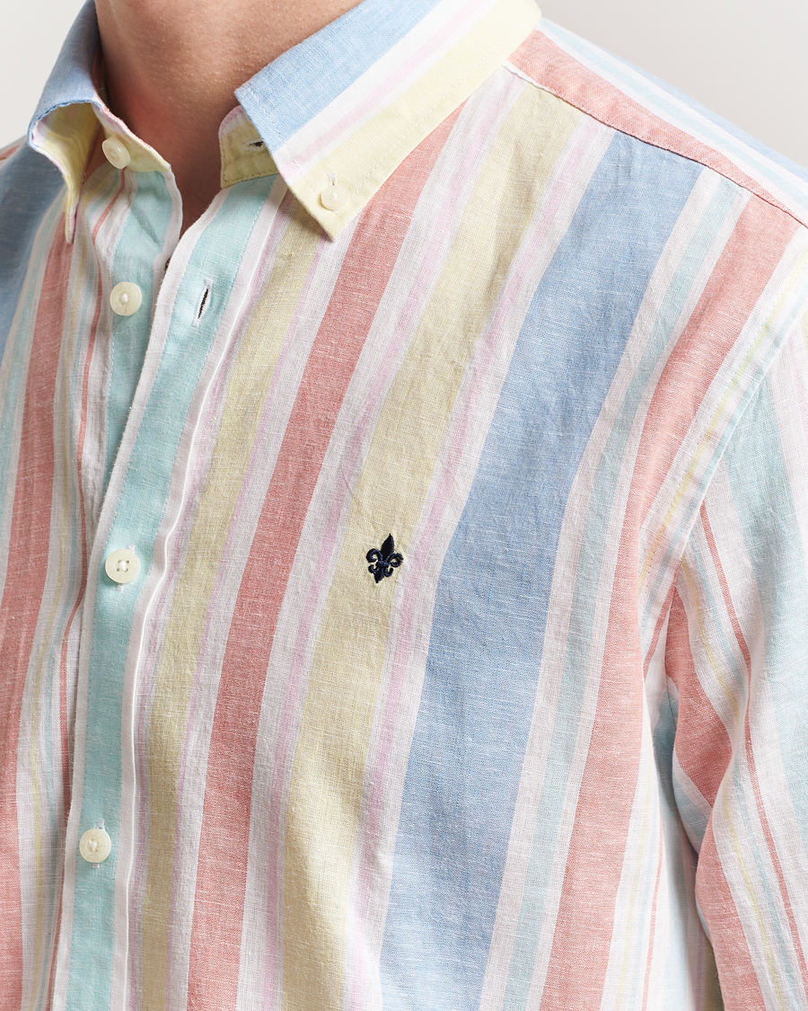 Herren | Hemden | Morris | Happy Linen Striped Shirt Yellow