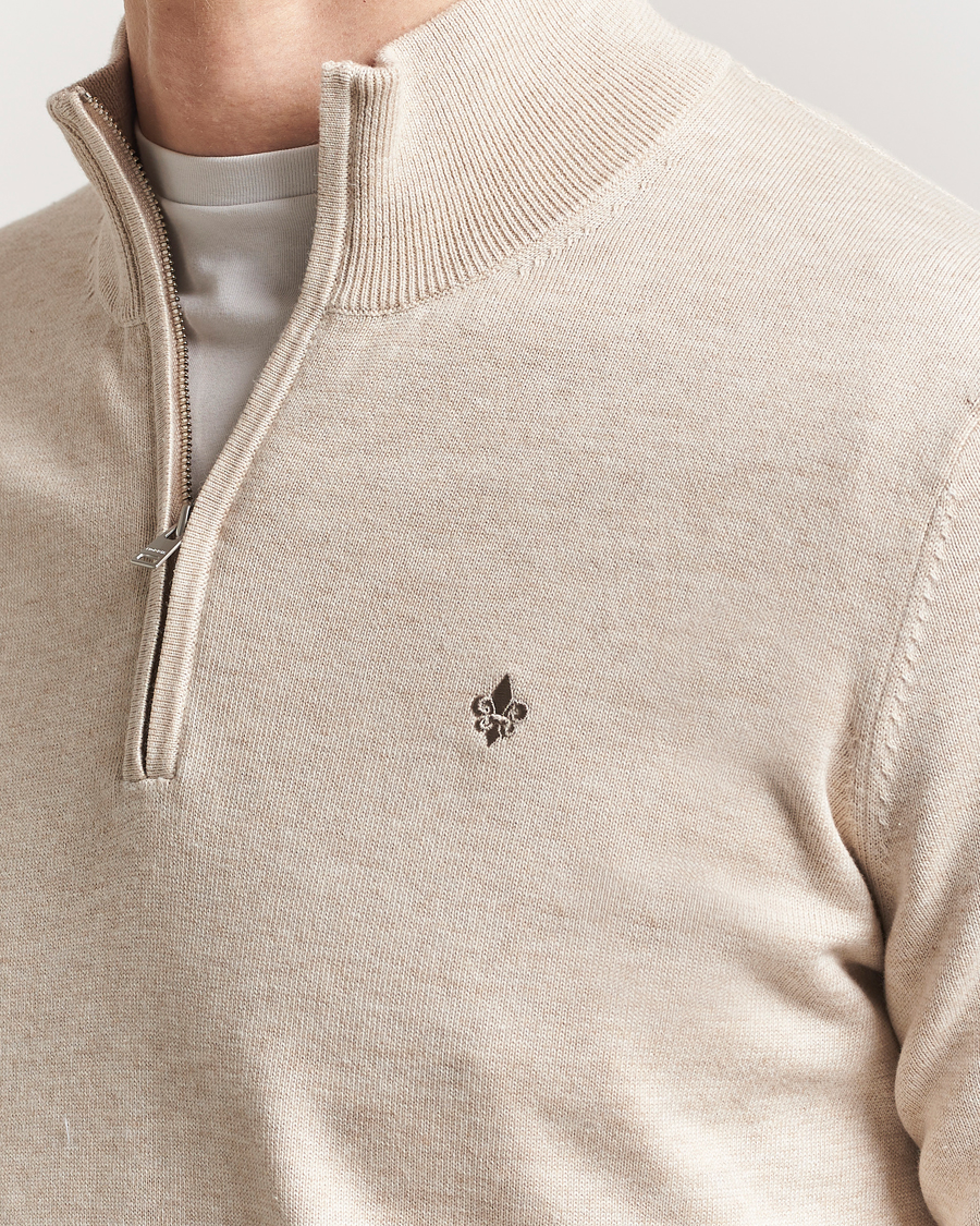Herren | Pullover | Morris | Riley Cotton Half Zip Khaki