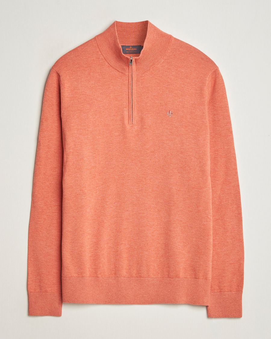 Herren | Pullover | Morris | Riley Cotton Half Zip Orange