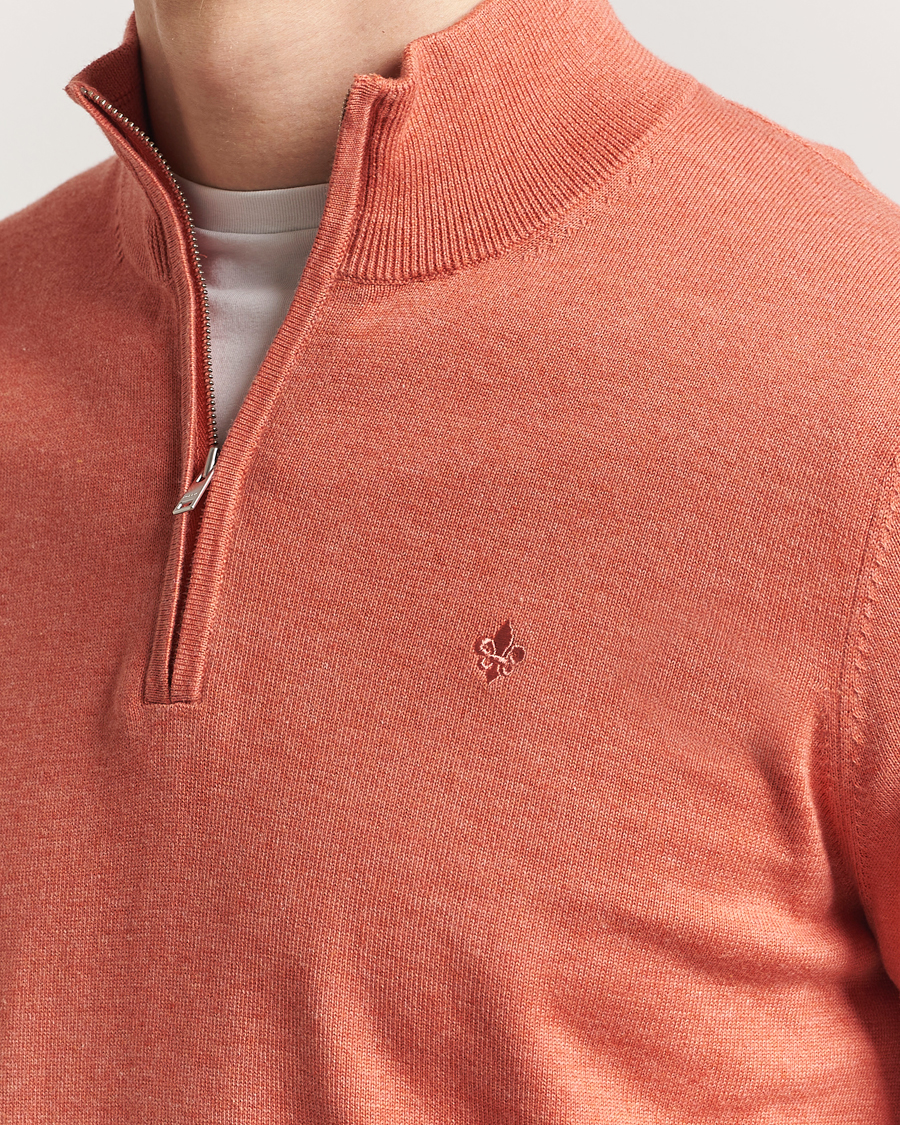 Herren | Pullover | Morris | Riley Cotton Half Zip Orange