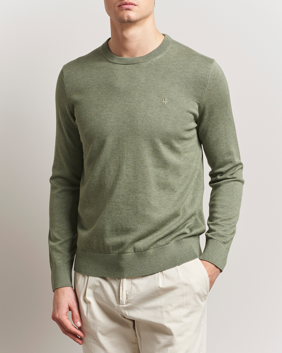 Herren | Pullover | Morris | Riley Cotton O-Neck Olive