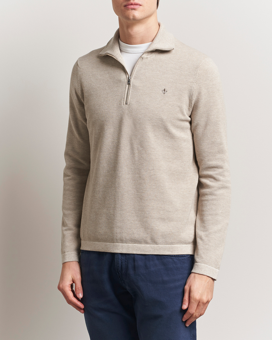Herren | Pullover | Morris | Jake Cotton Half Zip Khaki