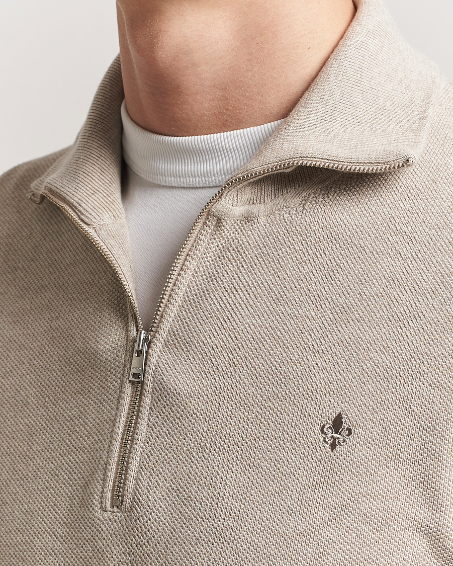 Herren | Pullover | Morris | Jake Cotton Half Zip Khaki