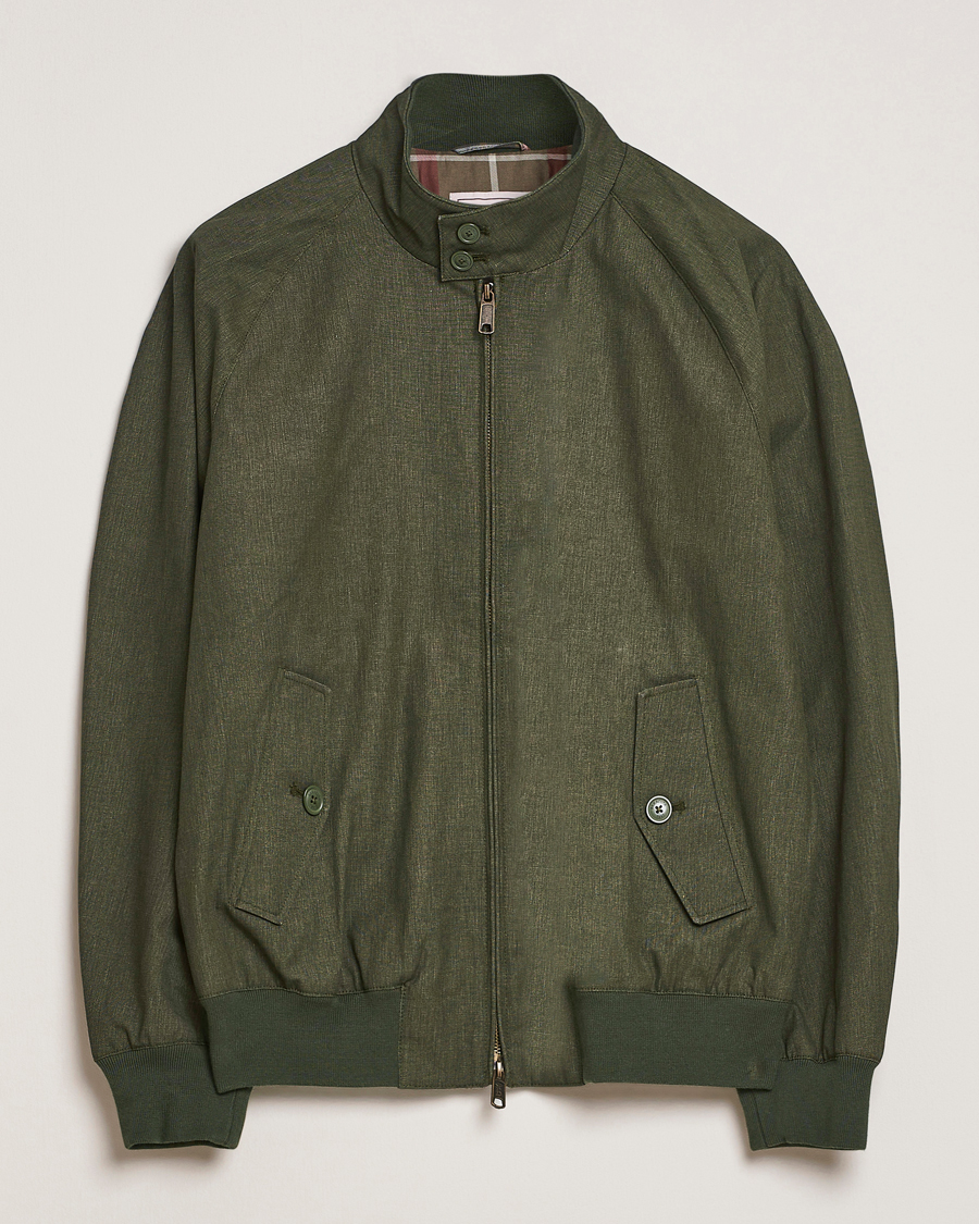 Herren | Jacken | Baracuta | Tent Cloth Coated Cotton/Linen G9 Jacket Green