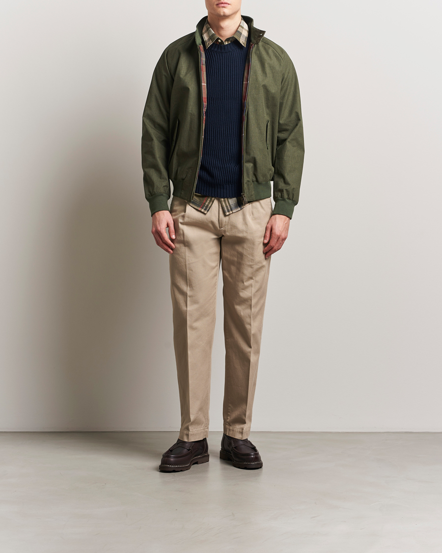 Herren | Jacken | Baracuta | Tent Cloth Coated Cotton/Linen G9 Jacket Green