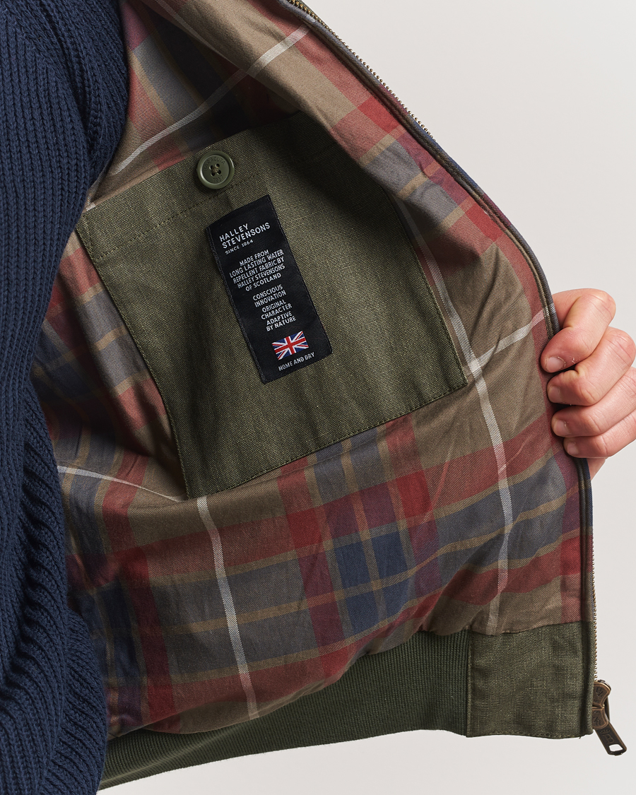 Herren | Jacken | Baracuta | Tent Cloth Coated Cotton/Linen G9 Jacket Green