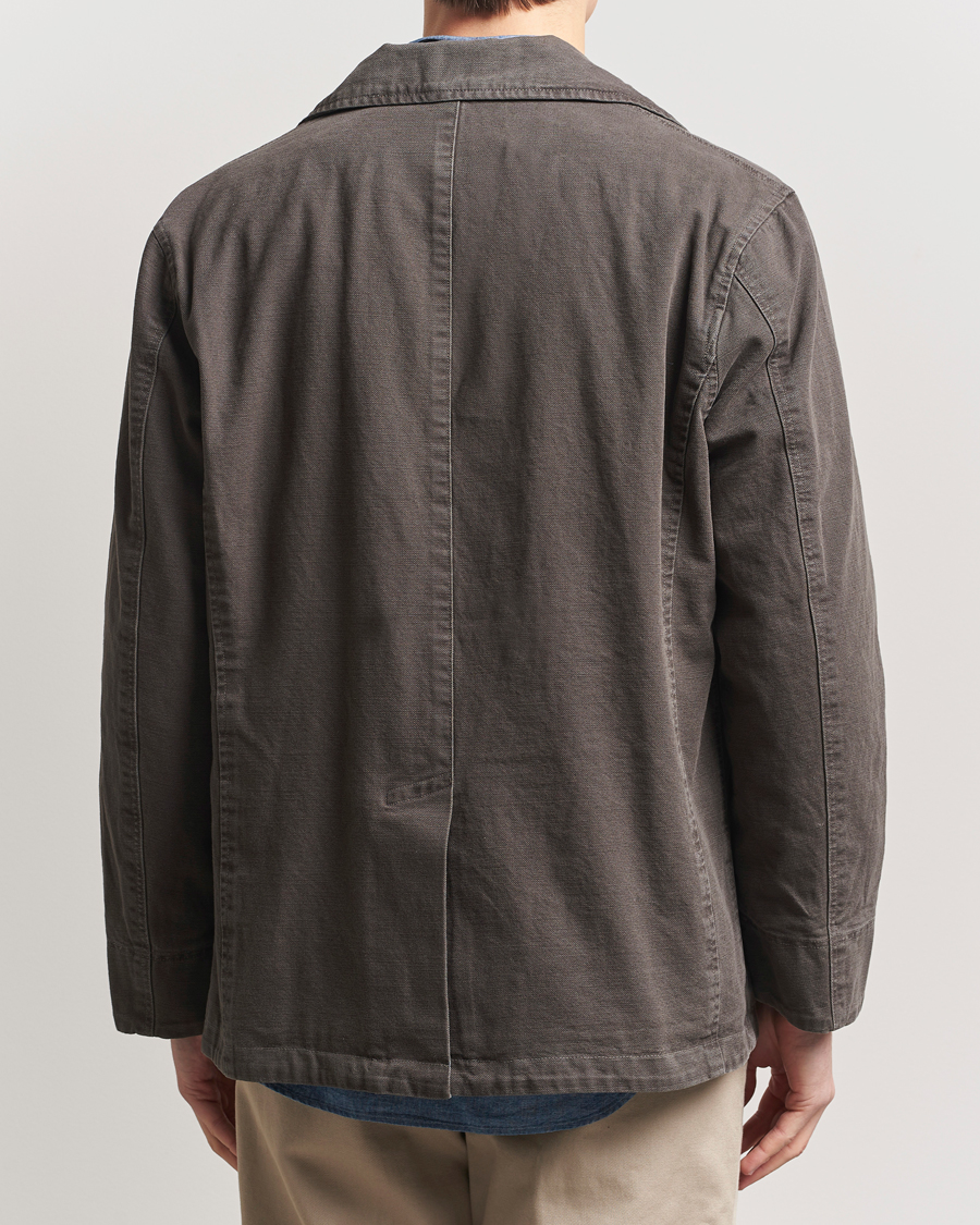 Herren | Jacken | Baracuta | Garment Dyed Canvas Peacoat Faded Black
