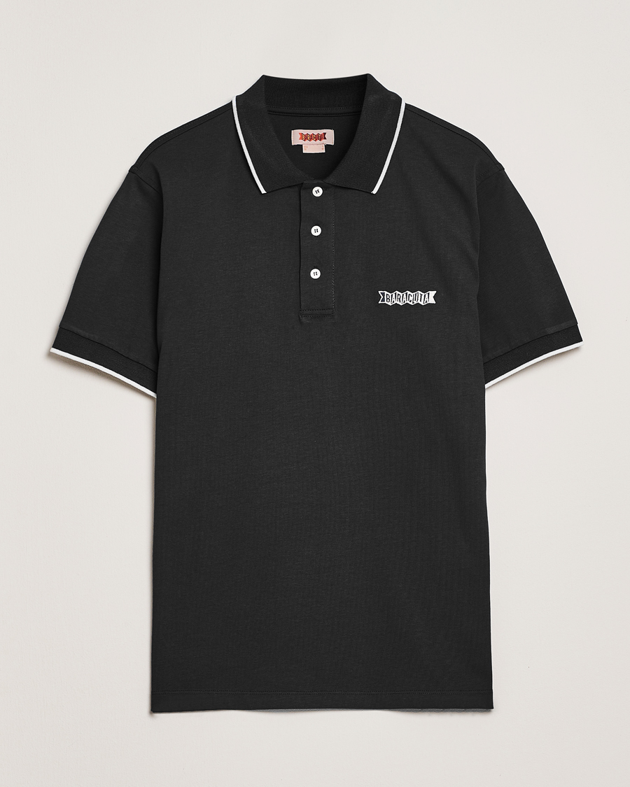 Herren | Poloshirts | Baracuta | Short Sleeve Cotton Jersey Polo Black