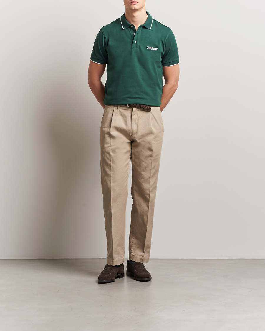 Herren | Poloshirts | Baracuta | Short Sleeve Cotton Jersey Polo Racing Green