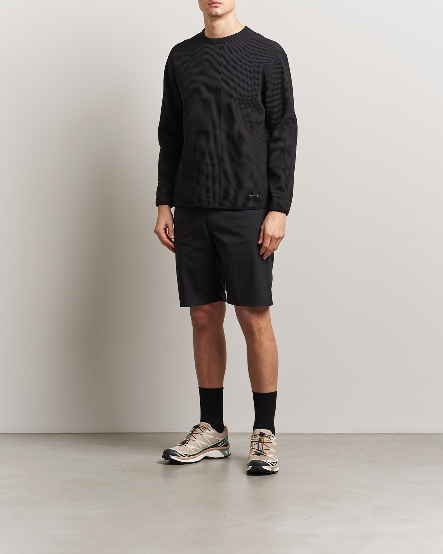 Herren | T-Shirts | Snow Peak | Dry Waffle Long Sleeve T-Shirt Black