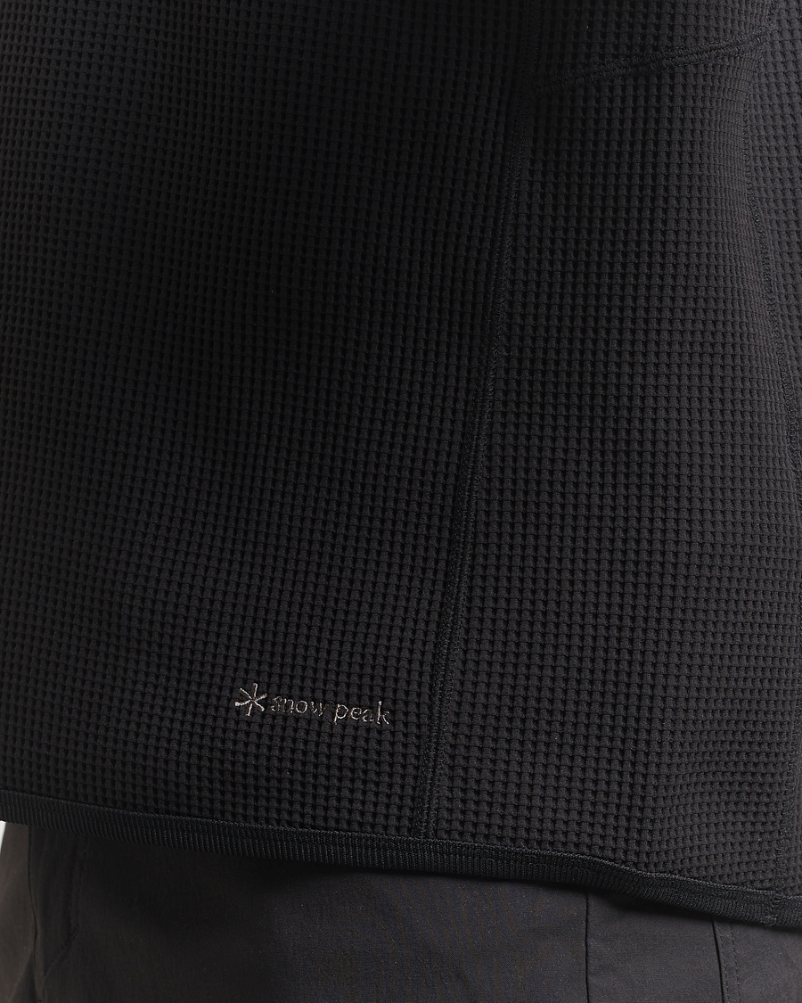 Herren | T-Shirts | Snow Peak | Dry Waffle Long Sleeve T-Shirt Black