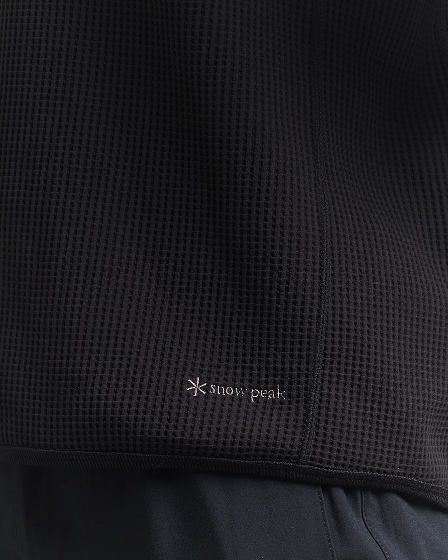 Herren | Pullover | Snow Peak | Dry Waffle Hoodie Black