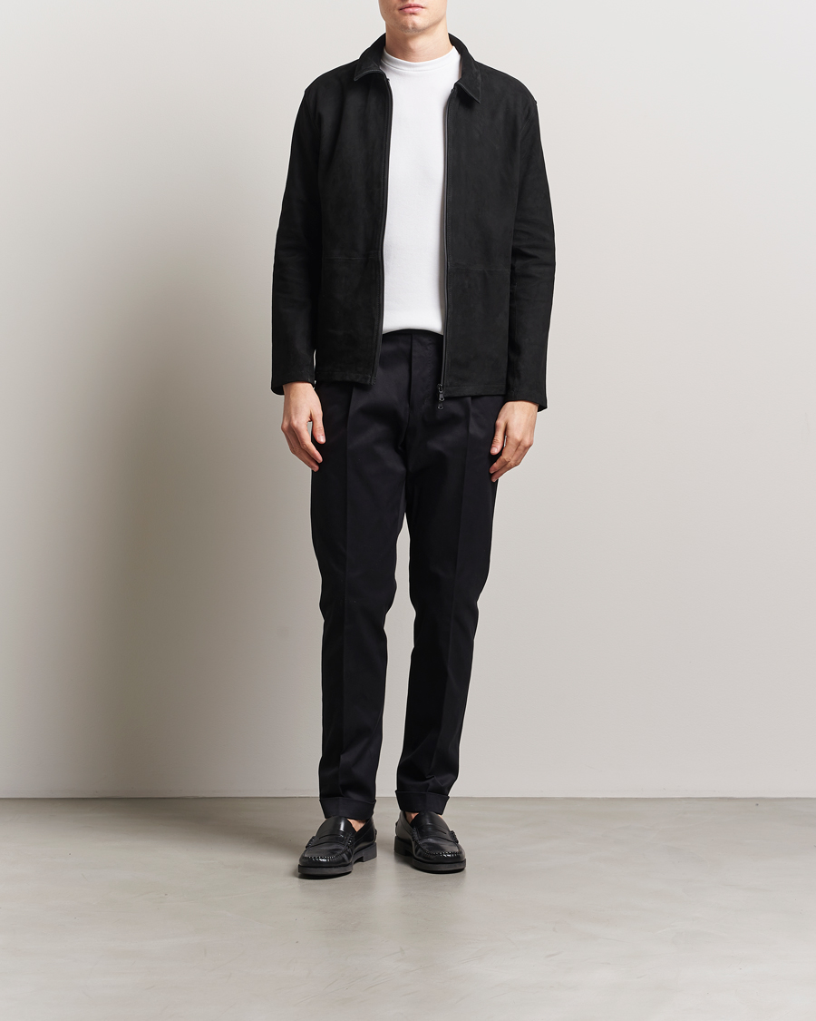 Herren | Hosen | Tiger of Sweden | Tenuta Pleated Cotton Trousers Black