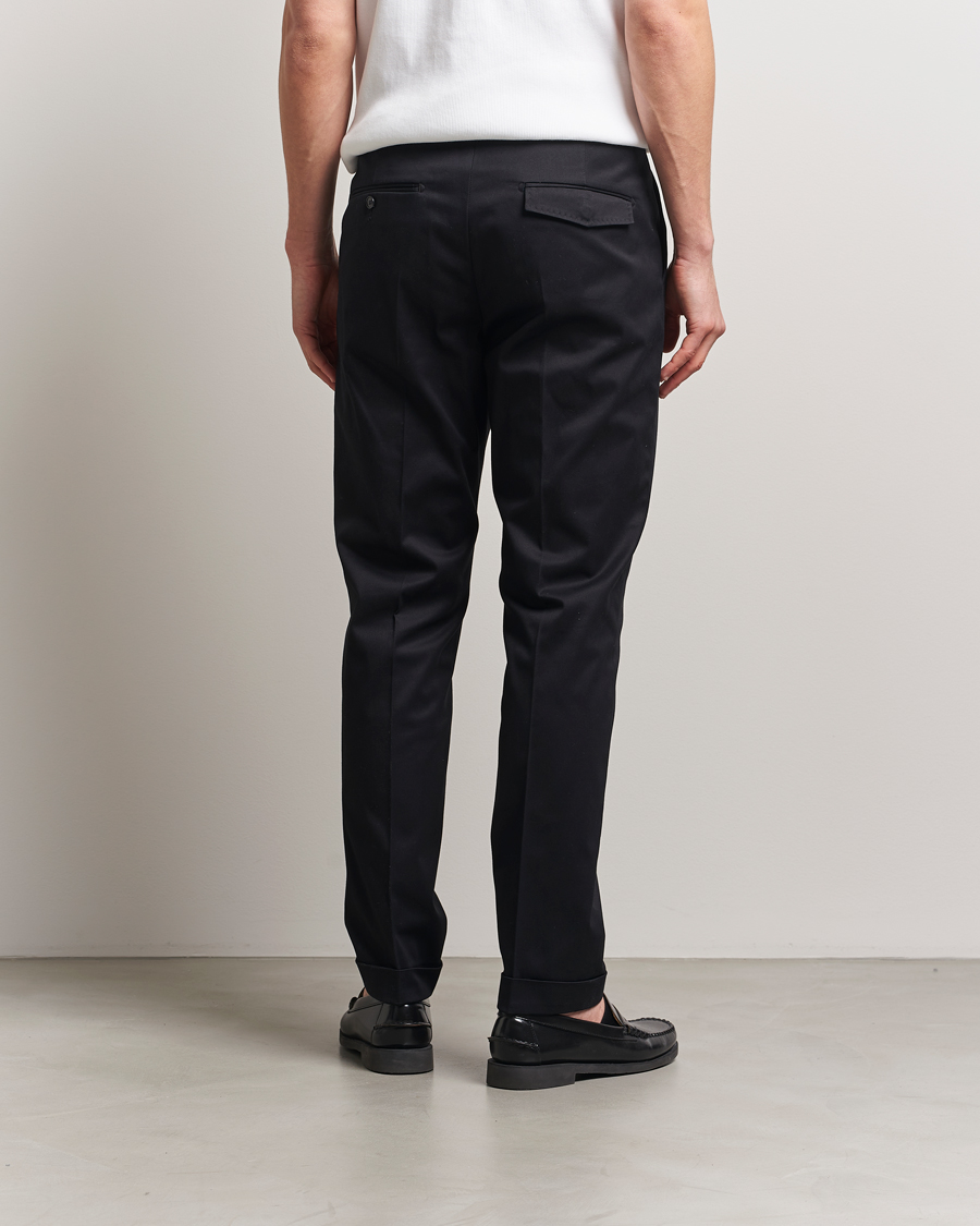 Herren | Hosen | Tiger of Sweden | Tenuta Pleated Cotton Trousers Black