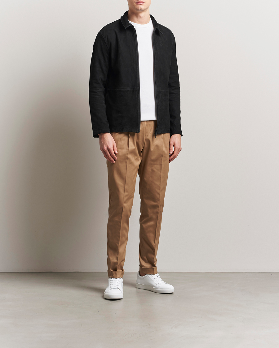 Herren | Hosen | Tiger of Sweden | Tenuta Pleated Cotton Trousers Beige
