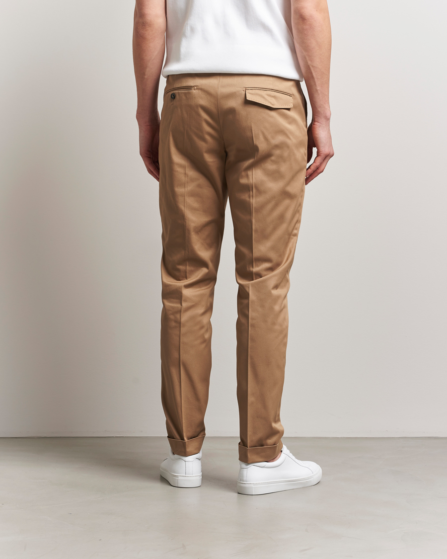 Herren | Hosen | Tiger of Sweden | Tenuta Pleated Cotton Trousers Beige