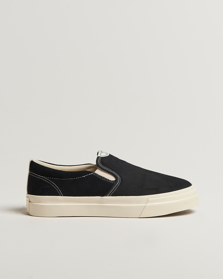 Herren | Stepney Workers Club Lister Suede Slip-On Sneaker Black | Stepney Workers Club | Lister Suede Slip-On Sneaker Black