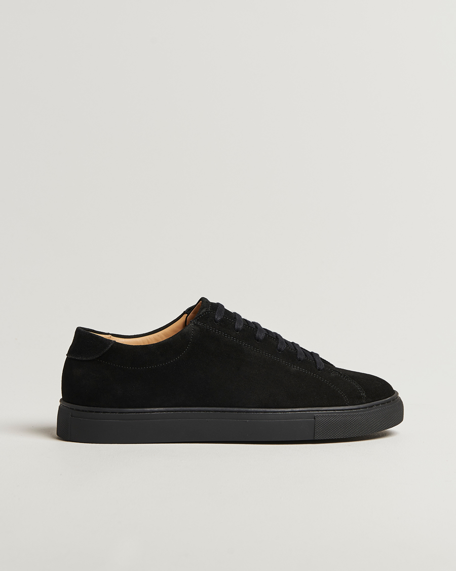 Herren | Sneaker | Myrqvist | Oaxen Monochrome II Sneaker Black Suede