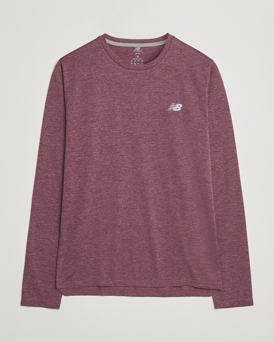 Herren | T-Shirts | New Balance Running | Athletics Run Long Sleeve T-Shirt Faded Plum