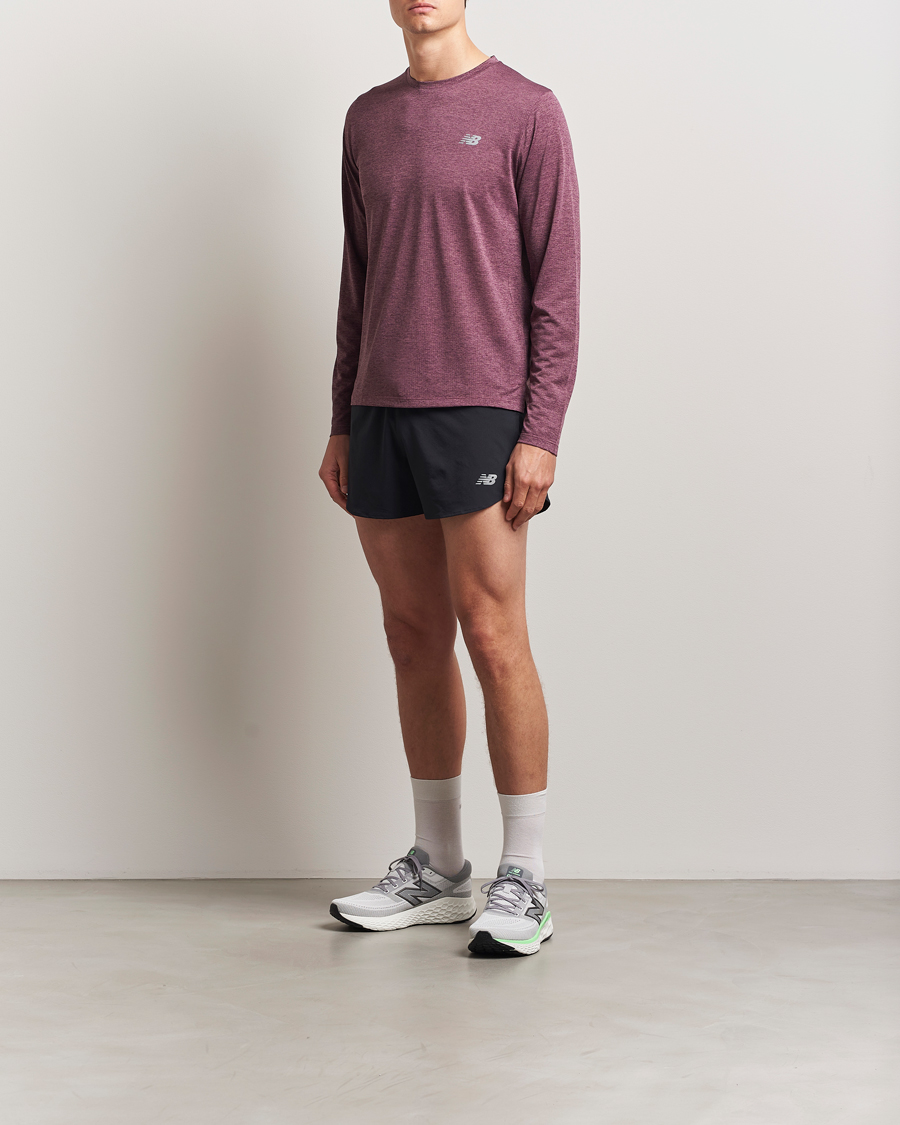 Herren | T-Shirts | New Balance Running | Athletics Run Long Sleeve T-Shirt Faded Plum
