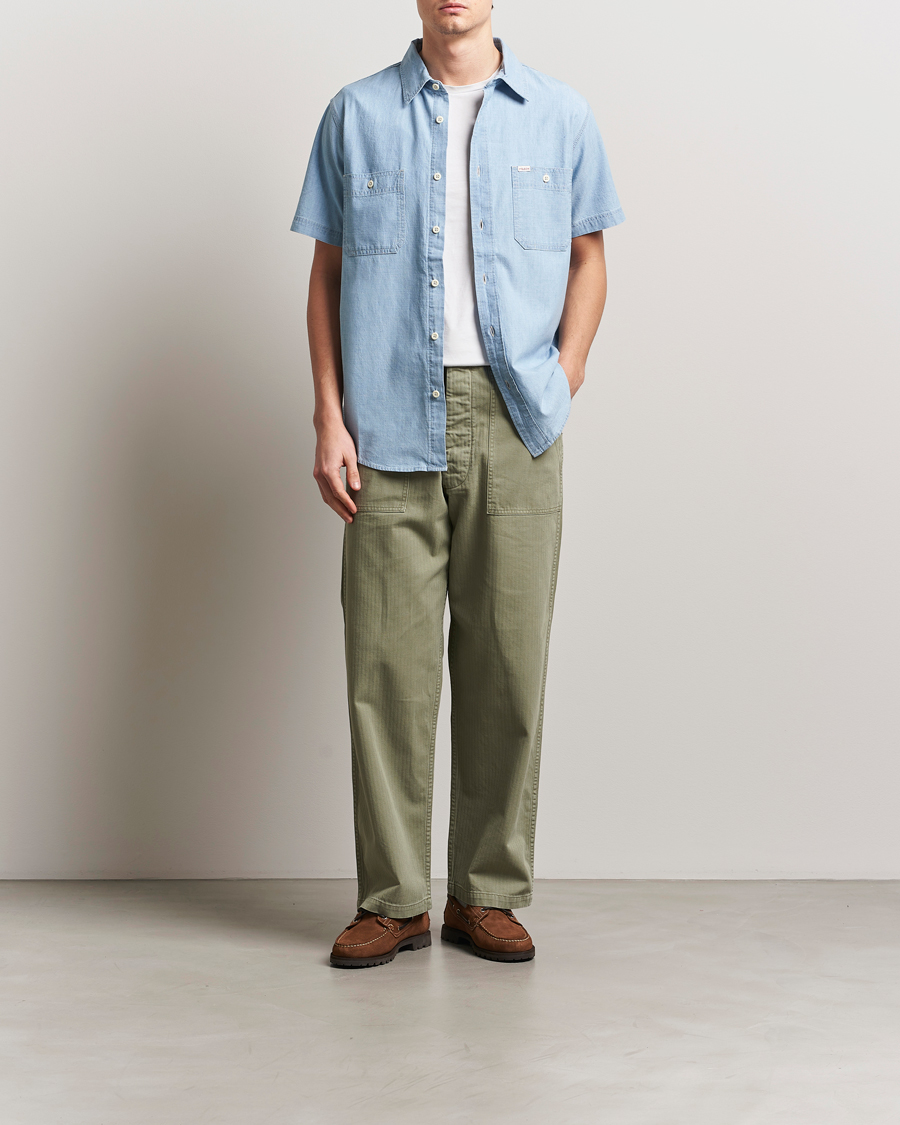 Herren | Hemden | Filson | Short Sleeve Chambray Shirt Light Indigo