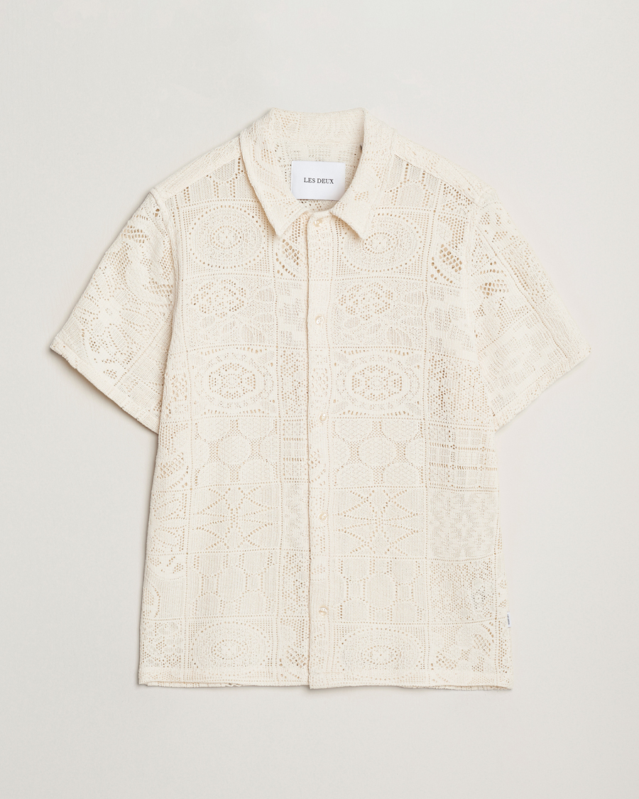 Herren | Hemden | LES DEUX | Hector Lace Short Sleeve Shirt White