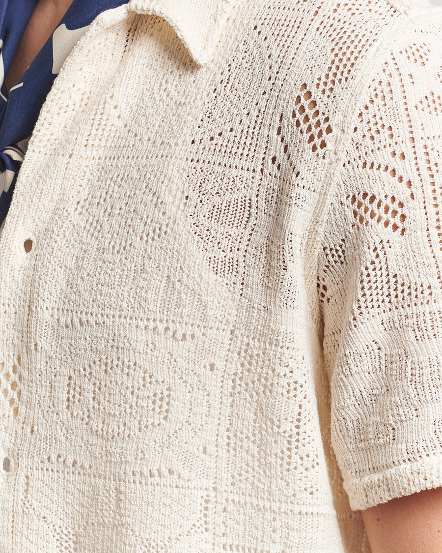 Herren | Hemden | LES DEUX | Hector Lace Short Sleeve Shirt White