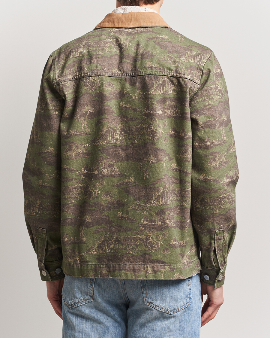 Herren | Hemden | LES DEUX | Layton AOP Denim Overshirt Camo