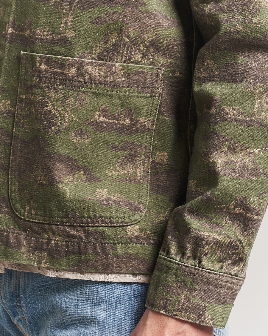 Herren | Hemden | LES DEUX | Layton AOP Denim Overshirt Camo