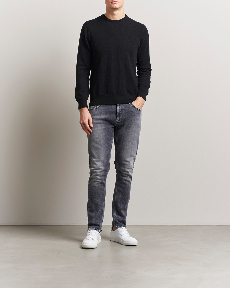Herren | Jeans | Tiger of Sweden | Pistolero Stretch Cotton Jeans Washed Black
