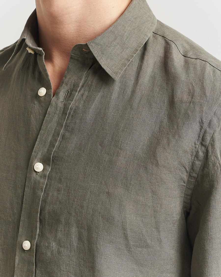 Herren | Hemden | Tiger of Sweden | Spenser Linen Shirt Thyme Green