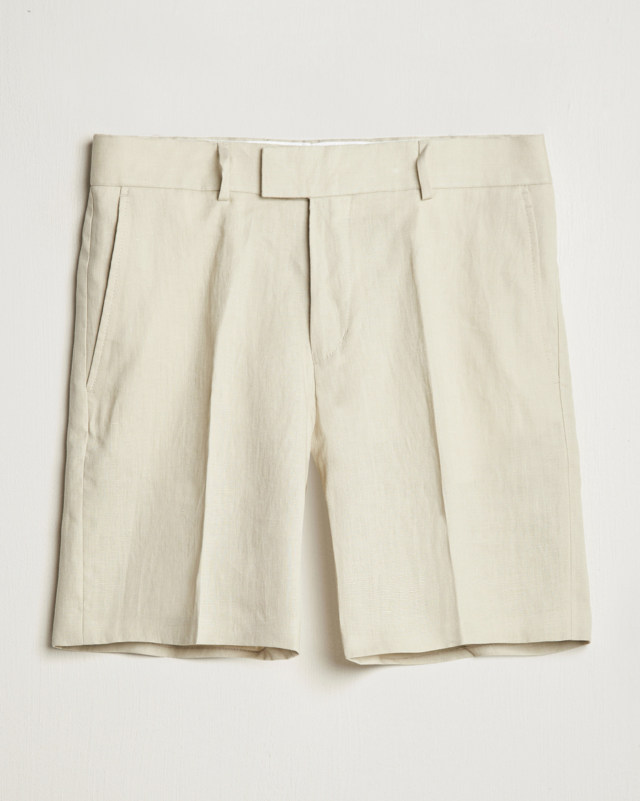 Herren | Shorts | Tiger of Sweden | Thiago Linen Shorts Cream Sand
