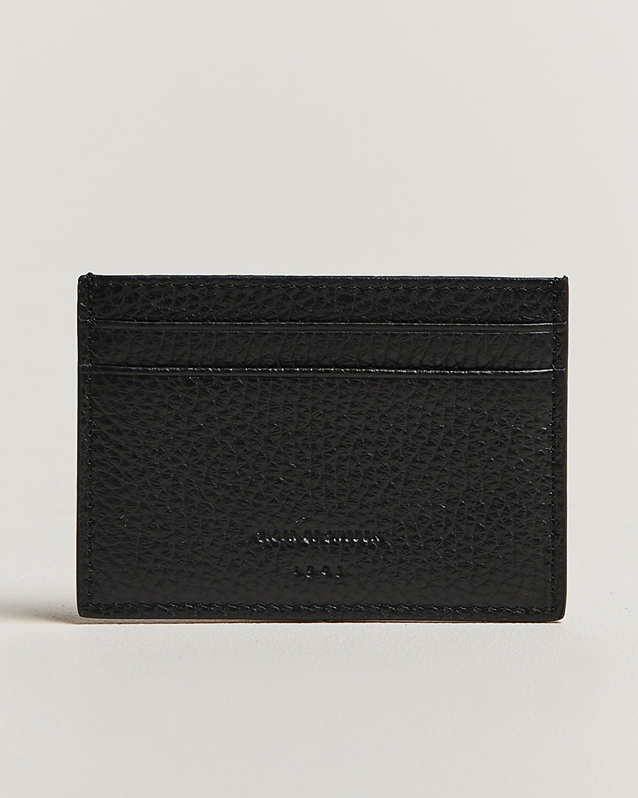 Herren | Tiger of Sweden Wharf Leather Card Holder Black | Tiger of Sweden | Wharf Leather Card Holder Black